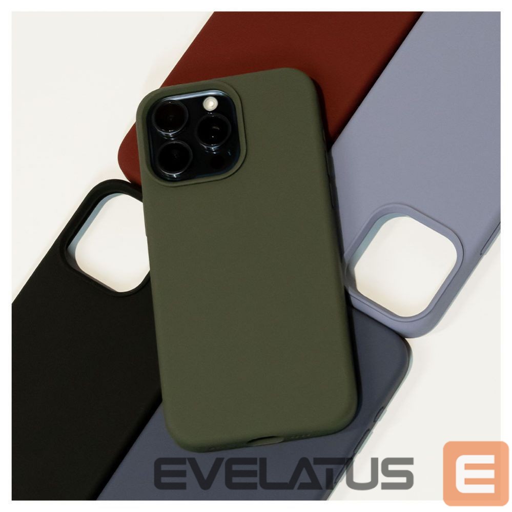 Nugarėlės dėklai Evelatus Apple iPhone 15 Premium Soft Touch Silicone Case Black