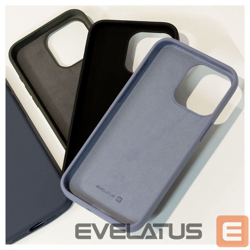 Nugarėlės dėklai Evelatus Apple iPhone 15 Premium Soft Touch Silicone Case Black