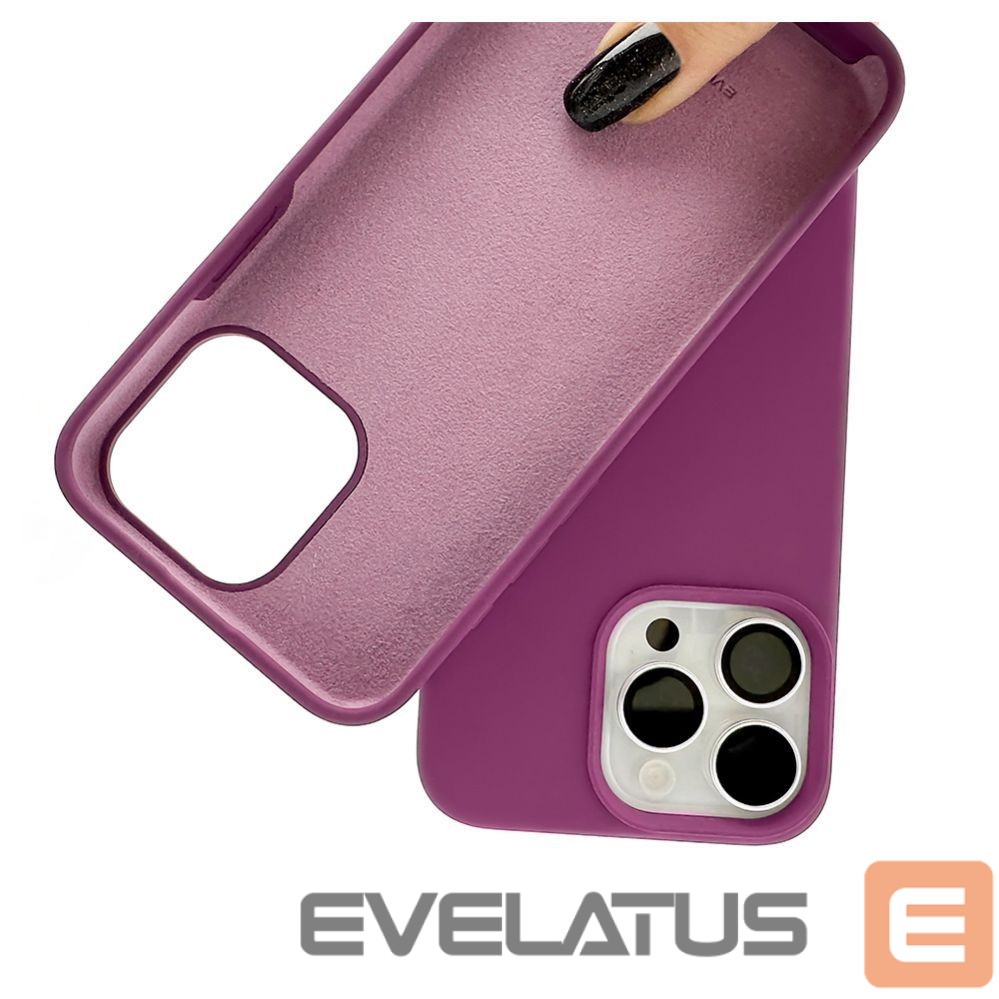 Nugarėlės dėklai Evelatus Apple iPhone 15 Pro Premium Soft Touch Silicone Case Deep Purple