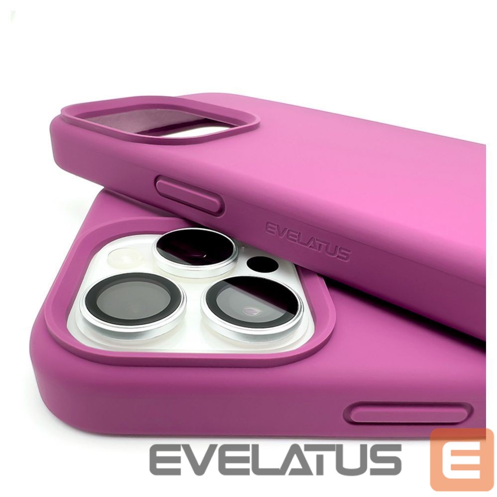 Nugarėlės dėklai Evelatus Apple iPhone 15 Pro Premium Soft Touch Silicone Case Deep Purple