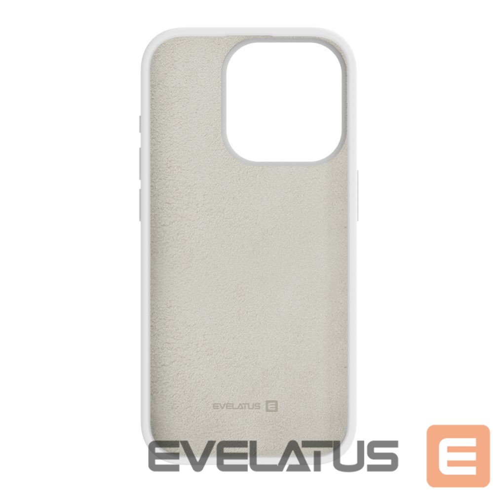 Nugarėlės dėklai Evelatus Apple iPhone 15 Pro Premium Soft Touch Silicone Case White