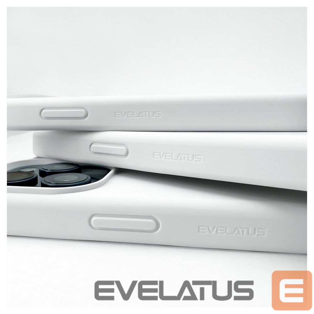 Nugarėlės dėklai Evelatus Apple iPhone 15 Pro Premium Soft Touch Silicone Case White