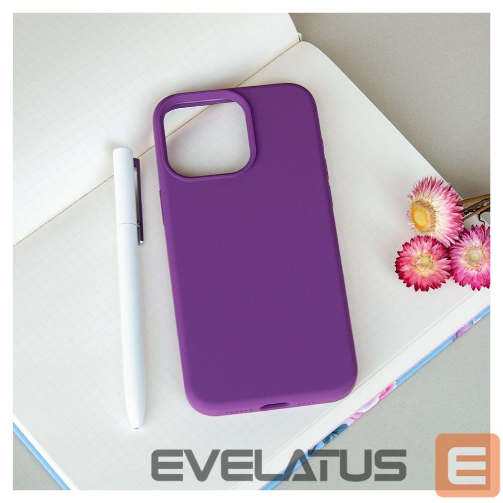 Nugarėlės dėklai Evelatus Apple iPhone 15 Pro Max Premium Soft Touch Silicone Case Deep Purple