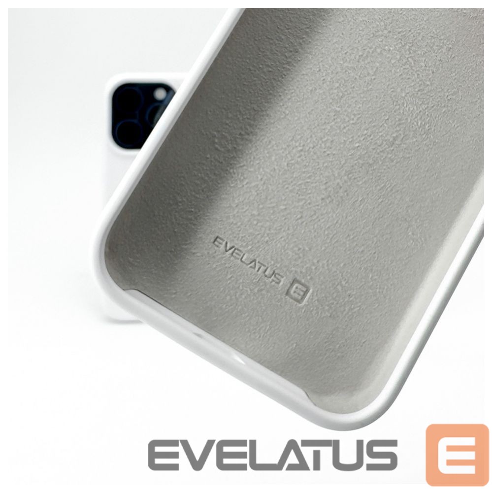 Nugarėlės dėklai Evelatus Apple iPhone 15 Pro Max Premium Soft Touch Silicone Case White