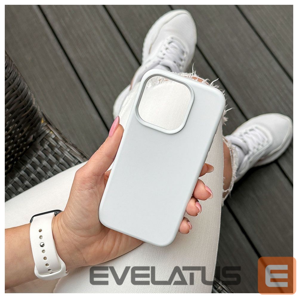 Nugarėlės dėklai Evelatus Apple iPhone 15 Pro Max Premium Soft Touch Silicone Case White