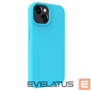 Nugarėlės dėklai Evelatus Apple iPhone 15 Premium Magsafe Soft Touch Silicone Case Cyan Blue