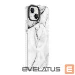 Nugarėlės dėklai Evelatus Apple iPhone 15 PC+TPU With MagSafe Customized Print Marble White