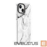 Nugarėlės dėklai Evelatus Apple iPhone 15 Plus PC+TPU With MagSafe Customized Print Marble White