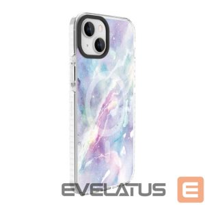 Nugarėlės dėklai Evelatus Apple iPhone 15 Plus PC+TPU With MagSafe Customized Print Marble Purple
