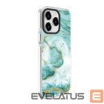 Nugarėlės dėklai Evelatus Apple iPhone 15 Pro PC+TPU With MagSafe Customized Print Blue Marble