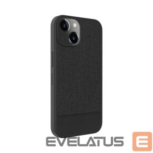Nugarėlės dėklai Evelatus Apple iPhone 15 Plus Plactic Leather Magsafe Back Cover Black