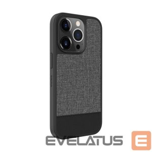 Nugarėlės dėklai Evelatus Apple iPhone 15 Pro Max Plactic Leather Magsafe Back Cover Gray
