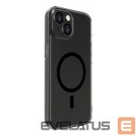Nugarėlės dėklai Evelatus Apple iPhone 15 Plus Clear Case With MagSafe and Camera Protection Transparent Black