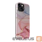 Nugarėlės dėklai Evelatus Apple iPhone 15 PC Customized Print Design Marble Pink