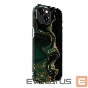 Nugarėlės dėklai Evelatus Apple iPhone 15 Plus PC Customized Print Design Marble Dark Green