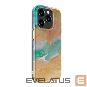 Nugarėlės dėklai Evelatus Apple iPhone 15 Pro PC Customized Print Design Marble Gold