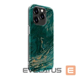 Nugarėlės dėklai Evelatus Apple iPhone 15 Pro Max PC Customized Print Design Marble Turquoise