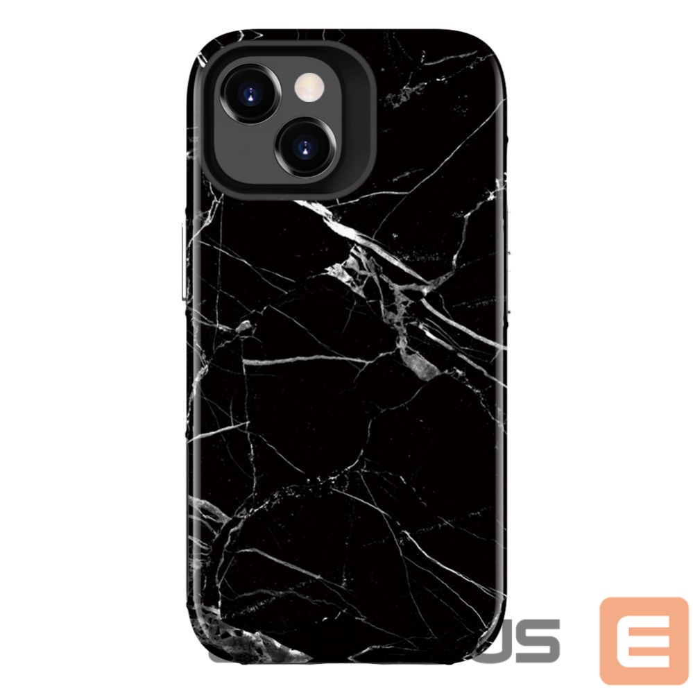Nugarėlės dėklai Evelatus Apple iPhone 15 Armor case TPU+PC Customized Print Design Marble Black