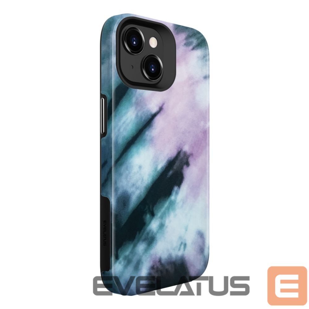 Nugarėlės dėklai Evelatus Apple iPhone 15 Armor case TPU+PC Customized Print Design Blue Pink