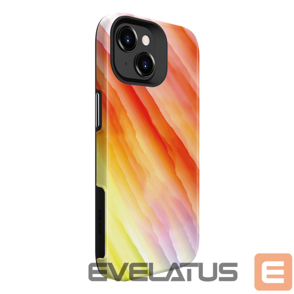 Nugarėlės dėklai Evelatus Apple iPhone 15 Armor case TPU+PC Customized Print Design Yellow Orange