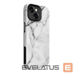 Nugarėlės dėklai Evelatus Apple iPhone 15 Plus Armor case TPU+PC Customized Print Design Marble White