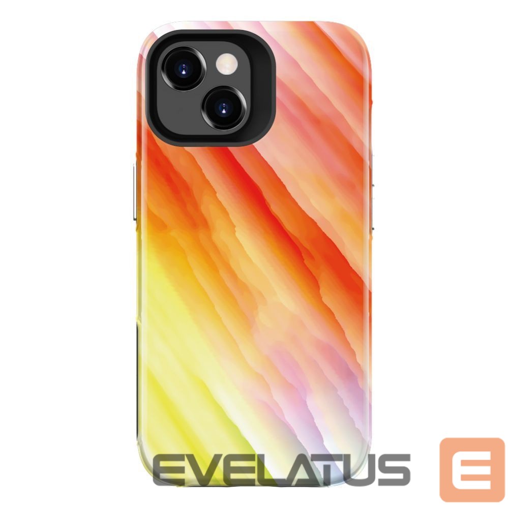 Nugarėlės dėklai Evelatus Apple iPhone 15 Plus Armor case TPU+PC Customized Print Design Yellow Orange