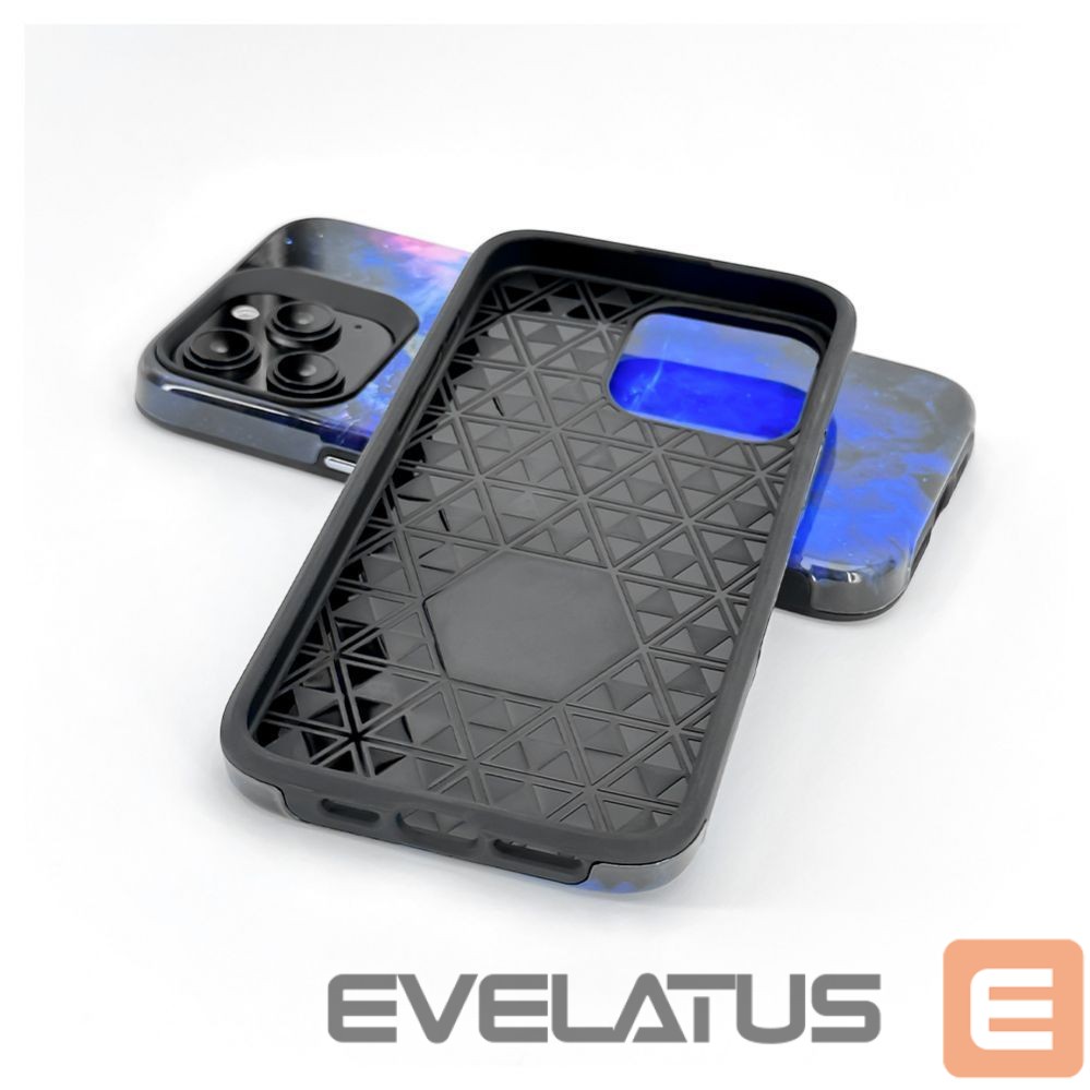 Nugarėlės dėklai Evelatus Apple iPhone 15 Pro Armor case TPU+PC Customized Print Design Galaxy