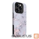 Nugarėlės dėklai Evelatus Apple iPhone 15 Pro Max Armor case TPU+PC Customized Print Design Marble Silver