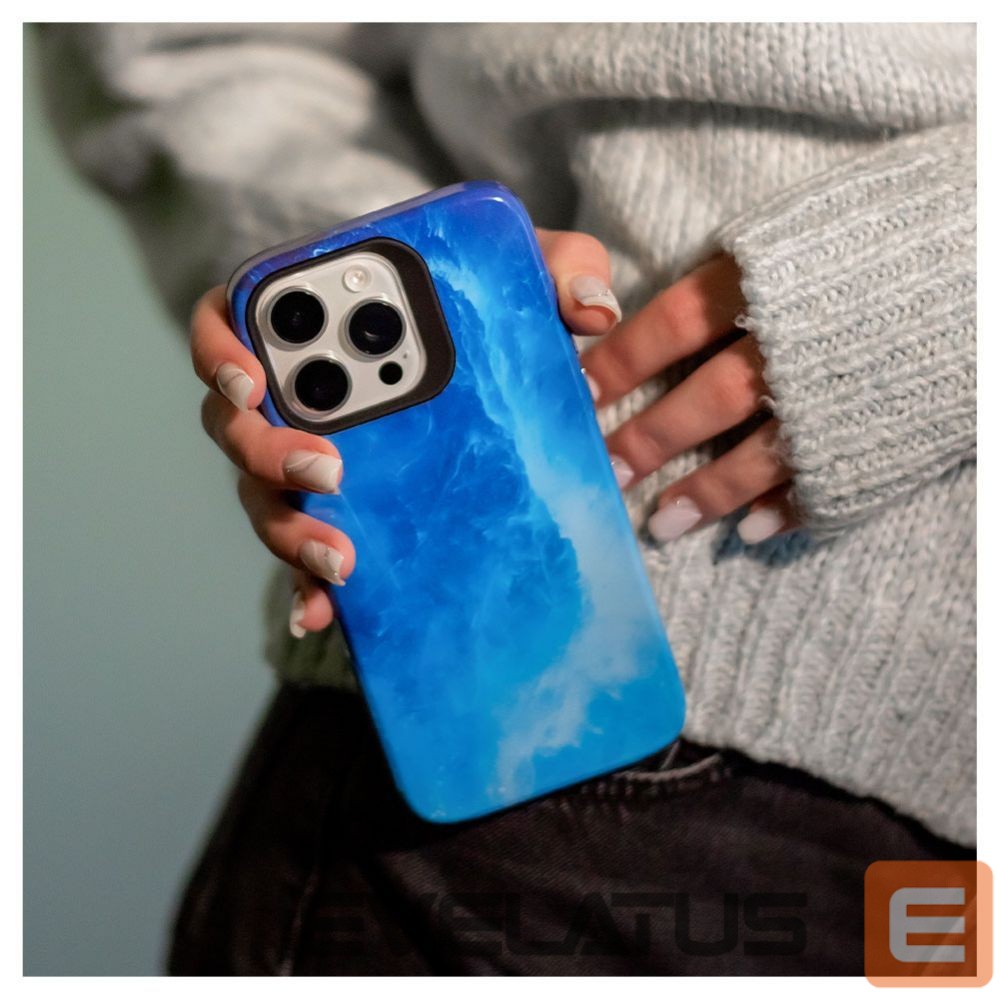 Nugarėlės dėklai Evelatus Apple iPhone 15 Pro Max Armor case TPU+PC Customized Print Design Galaxy Blue