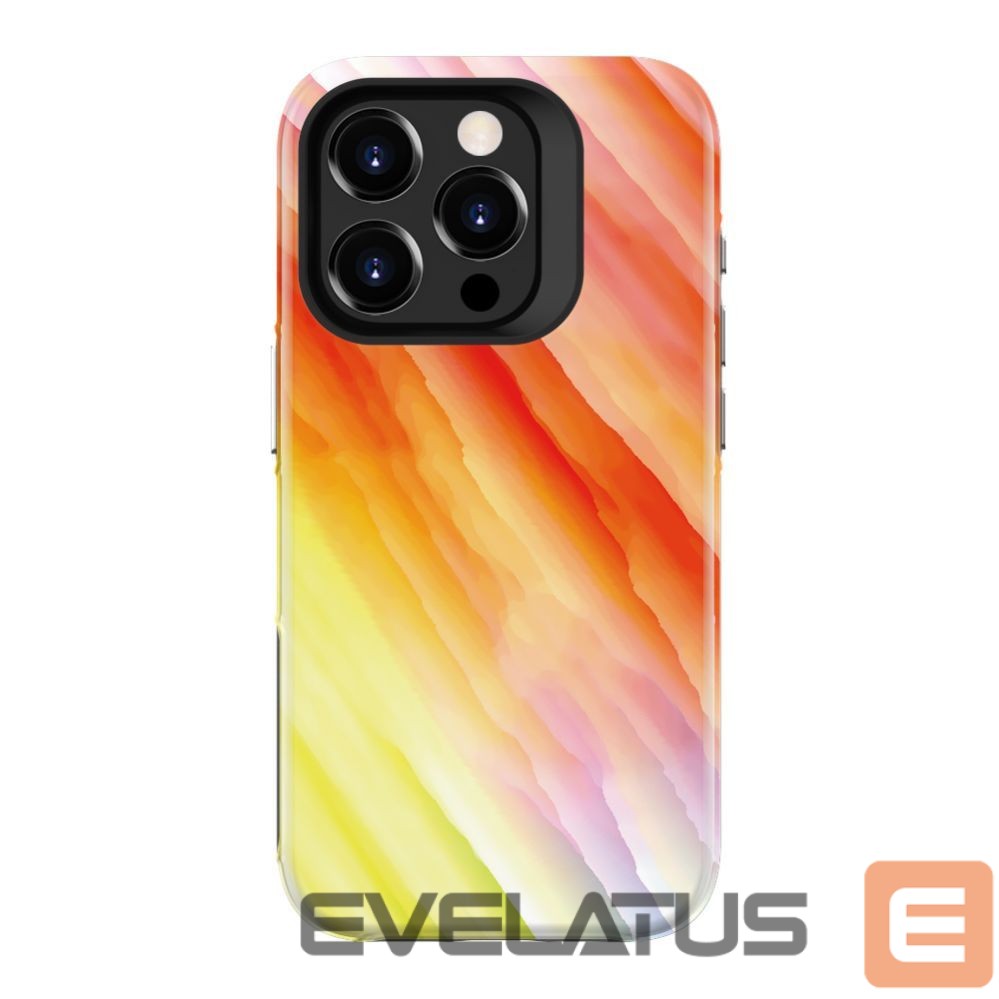 Nugarėlės dėklai Evelatus Apple iPhone 15 Pro Max Armor case TPU+PC Customized Print Design Yellow Orange