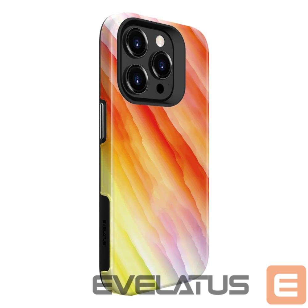 Nugarėlės dėklai Evelatus Apple iPhone 15 Pro Max Armor case TPU+PC Customized Print Design Yellow Orange