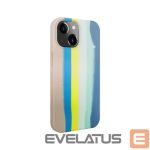 Nugarėlės dėklai Evelatus Apple iPhone 15 Silicone case Multi-Colored Blue Pink