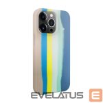 Nugarėlės dėklai Evelatus Apple iPhone 15 Pro Silicone case Multi-Colored Blue Pink