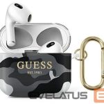 Dėklai ausinėms Guess Apple AirPods 3 cover Camo Collection Black White