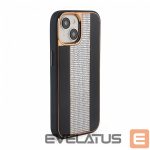 Nugarėlės dėklai iLike Apple iPhone 15 Diamonds and Leather Case Black
