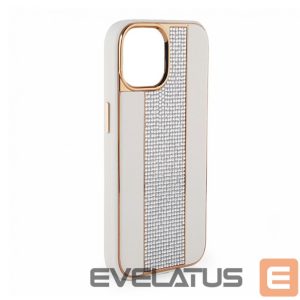 Nugarėlės dėklai iLike Apple iPhone 15 Pro Max Diamonds and Leather Case White
