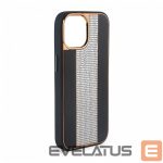 Nugarėlės dėklai iLike Apple iPhone 15 Pro Max Diamonds and Leather Case Black