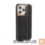 Nugarėlės dėklai iLike Apple iPhone 14 Pro Max Leather Case Customized Black