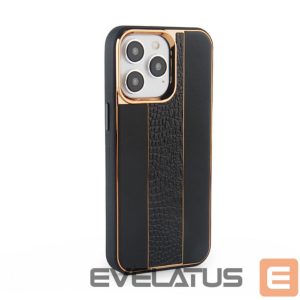 Nugarėlės dėklai iLike Apple iPhone 14 Pro Max Leather Case Customized Black
