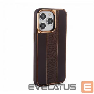Nugarėlės dėklai iLike Apple iPhone 15 Pro Max Leather Case Customized Brown