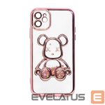 Nugarėlės dėklai iLike Apple iPhone 11 Silicone Case Print Desire Bear Pink