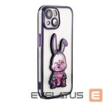 Nugarėlės dėklai iLike Apple iPhone 14 Silicone Case Print Desire Rabbit Purple