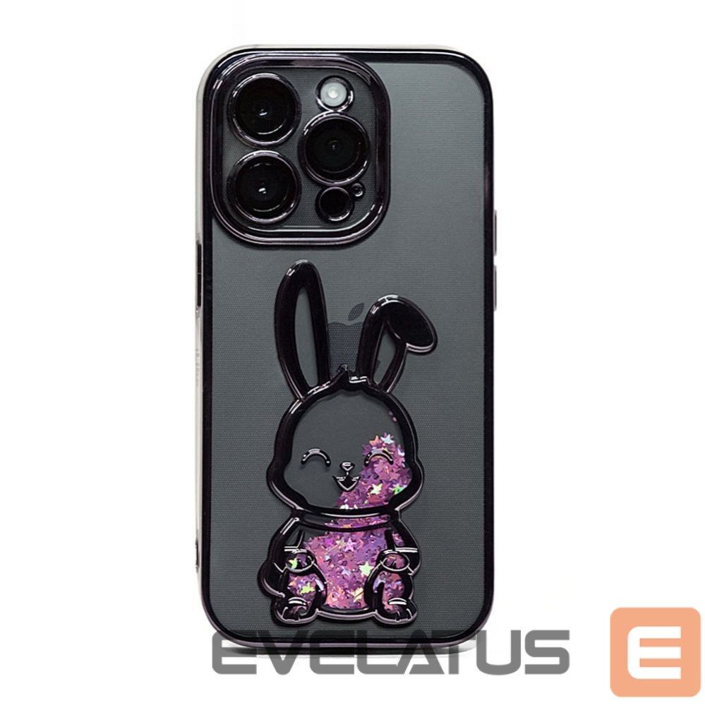 Nugarėlės dėklai iLike Apple iPhone 14 Pro Max Silicone Case Print Desire Rabbit Purple