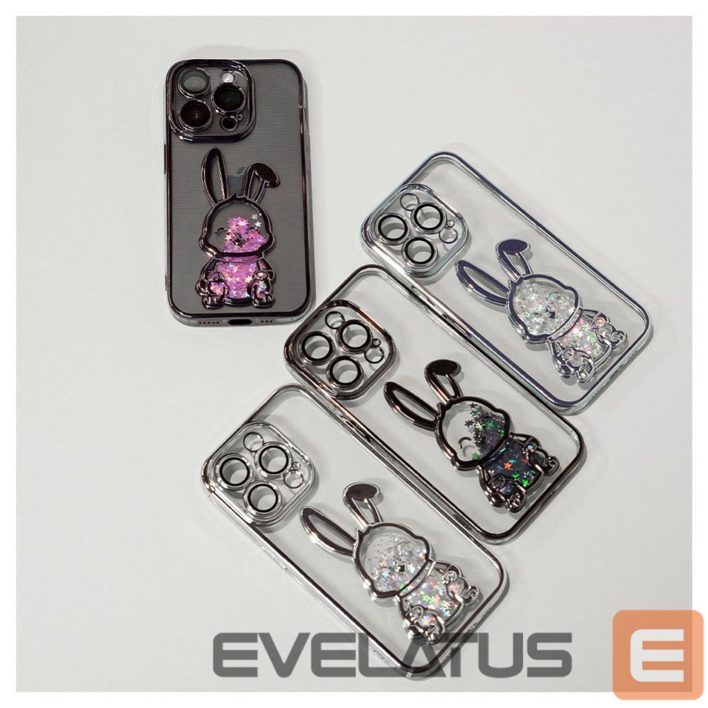 Nugarėlės dėklai iLike Apple iPhone 14 Pro Max Silicone Case Print Desire Rabbit Purple