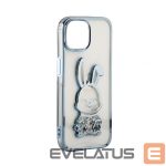 Nugarėlės dėklai iLike Apple iPhone 15 Pro Silicone Case Print Desire Rabbit Blue