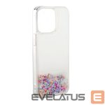 Nugarėlės dėklai iLike Apple iPhone 13 Silicone Case Water Glitter Rainbow