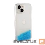 Nugarėlės dėklai iLike Apple iPhone 13 Silicone Case Water Glitter Blue