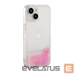 Nugarėlės dėklai iLike Apple iPhone 14 Silicone Case Water Glitter Pink
