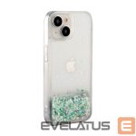 Nugarėlės dėklai iLike Apple iPhone 15 Silicone Case Water Glitter Silver