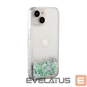 Nugarėlės dėklai iLike Apple iPhone 15 Silicone Case Water Glitter Silver